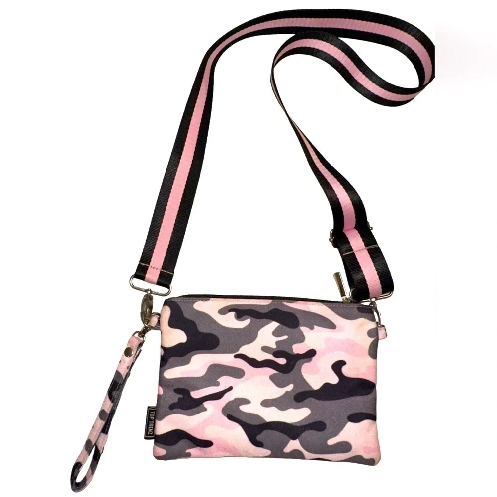 Top Trenz Inc 3 in 1 Canvas Cross Body, Mask Pouch or Fanny Pack NWOT!